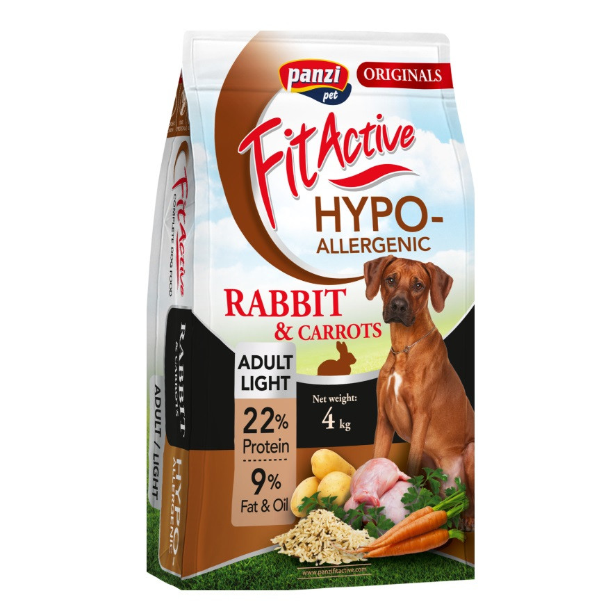 Kisállat webáruház - Panzi | Originals Hypoallergenic | Light | Felnőtt kutyáknak | Száraztáp | Nyúl és répa - 4 kg termékek