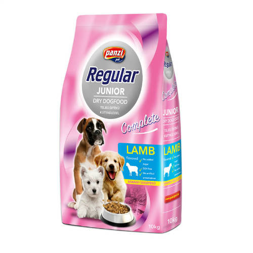 Kisállat webáruház - Panzi | Regular | Junior kutyáknak | Száraztáp | Bárány és rizs - 10 kg termékek