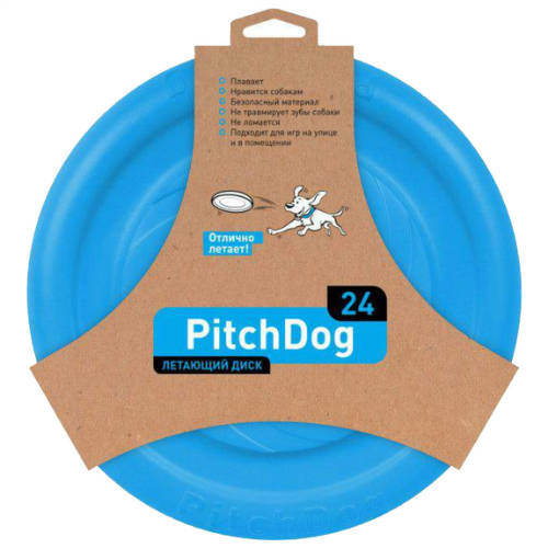 Kisállat webáruház - PitchDog Lightweight And Flexible Flying Disk For Dogs | Játék (frizbi, kék) kutyák részére - 24 cm termékek