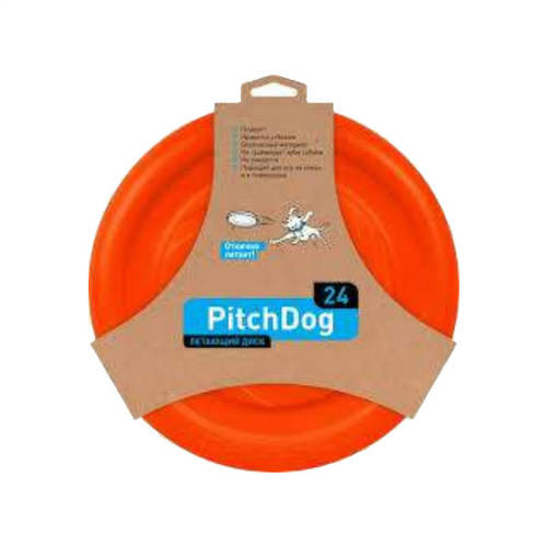 Kisállat webáruház - PitchDog Lightweight And Flexible Flying Disk For Dogs | Játék (frizbi, narancssárga) kutyák részére - 24 cm termékek