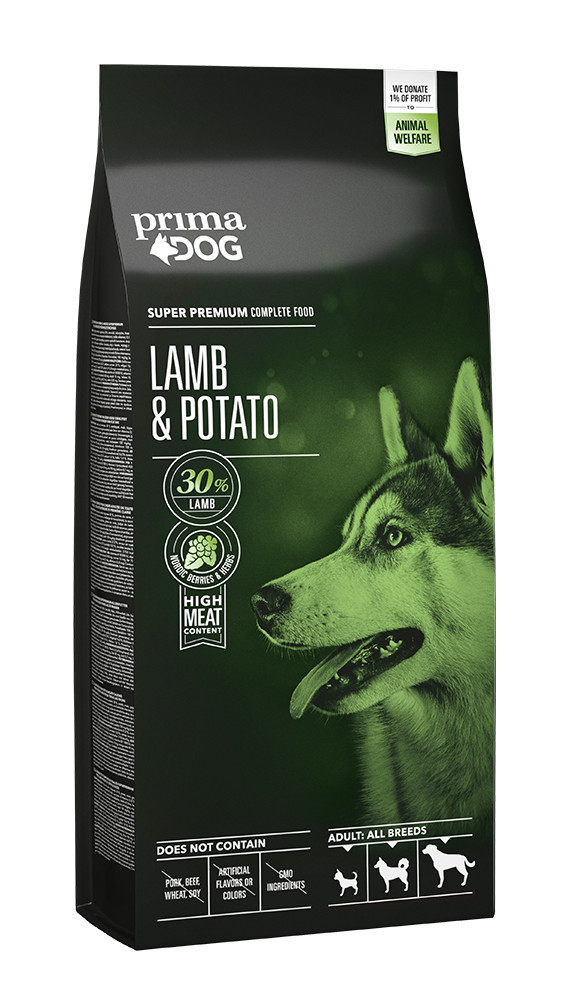 Kisállat webáruház - PrimaDog Adult All Breeds Lamb Potato száraz kutyatáp 10kg termékek