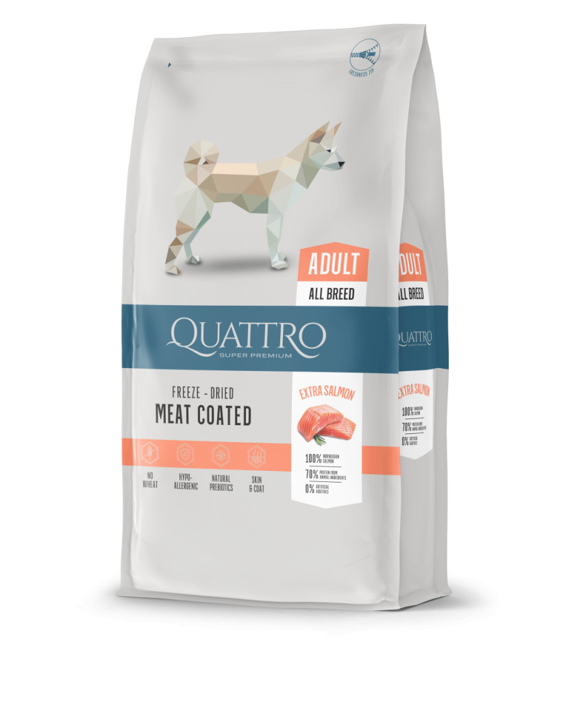 Kisállat webáruház - QUATTRO Super Premium ADULT SALMON kutyatáp 12kg termékek