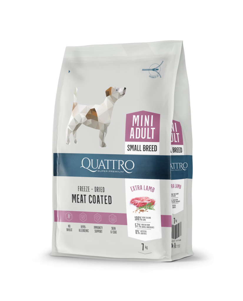 Kisállat webáruház - QUATTRO Super Premium MINI BREED ADULT LAMB kutyatáp 7kg termékek