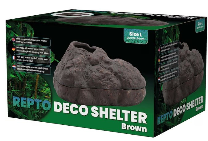 Kisállat webáruház - REPTO | DECO SHELTER BROWN | Bújó, barna - L termékek