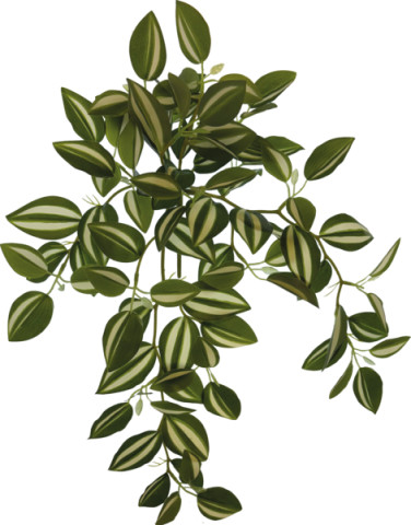 Kisállat webáruház - REPTO | PLANT HANGING GREEN/ WHITE | Lógó műnövény dekoráció, zöld/fehér színű - 46 cm termékek