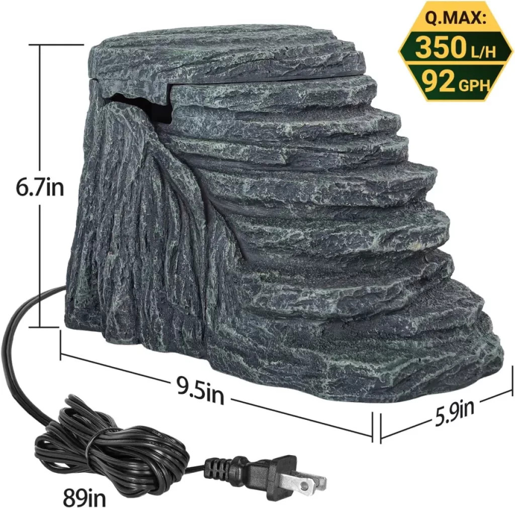 Kisállat webáruház - Repti Zoo | Teknőskimászó vízszűrővel | Beépített vízszűrős napozó és pihenőplatform vízi teknősöknek – 24×15×17 cm termékek