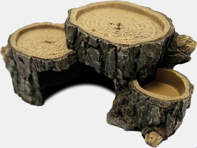 Kisállat webáruház - Repto Deco Triple Trunk | Tripla itató és barlang egyben - M termékek