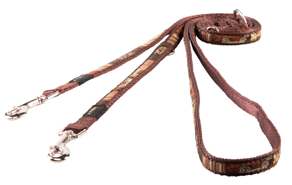 Kisállat webáruház - Rogz FANCY DRESS Multi-póráz M 1,8 m Barna csontmintás termékek