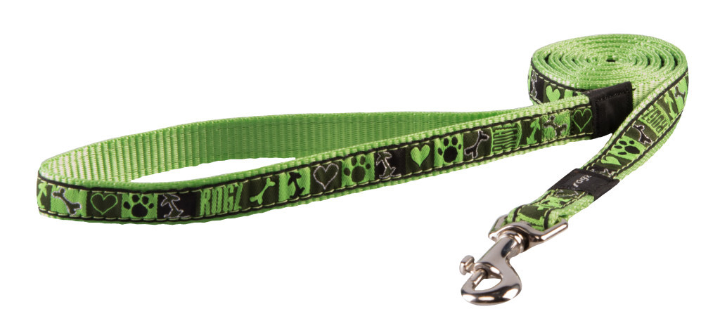 Kisállat webáruház - Rogz FANCY DRESS Multi-póráz XL 1,8 m Zöld mintás termékek