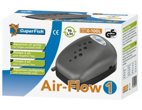 Kisállat webáruház - SUPERFISH | AIRFLOW 1 WAY | Akváriumi légszivattyú - 0-100 L termékek