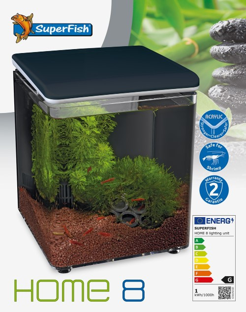 Kisállat webáruház - SUPERFISH | HOME 8 AQUARIUM BLACK | Akvárium, fekete színben - 8 L termékek