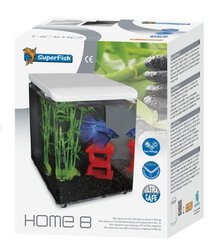 Kisállat webáruház - SUPERFISH | HOME 8 AQUARIUM WHITE | Avárium, fehér színben - 8 L termékek