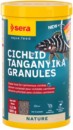 Kisállat webáruház - Sera Cichlid Tanganyika Granules | Színfokozó granulátum sügéreknek – 1000 ml / 565 g termékek