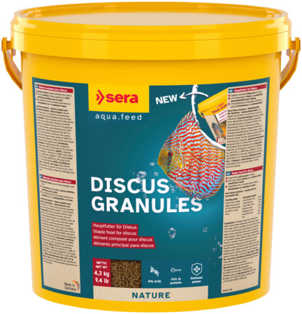 Kisállat webáruház - Sera Discus Granules Nature | Lassan süllyedő prémium granulátum diszkoszhalak számára – 10 liter / 4,2 kg termékek