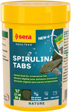 Kisállat webáruház - Sera Spirulina Tabs Nature | Tapadó tablettás növényi eledel díszhalak számára – 100 ml / 60 g / 100 db tabletta termékek