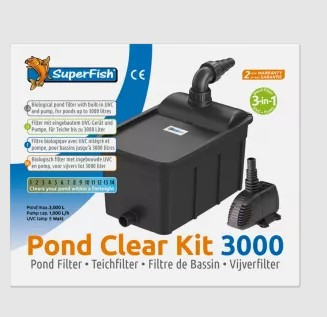 Kisállat webáruház - SuperFish | PONDCLEAR KIT 3000 | Víztisztító készükék szett 3000 termékek