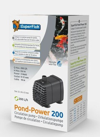 Kisállat webáruház - SuperFish | PONDPOWER | Keringető szivattyú - 200 termékek