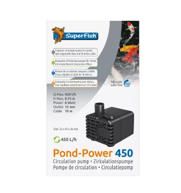 Kisállat webáruház - SuperFish | PONDPOWER | Keringető szivattyú - 450 termékek