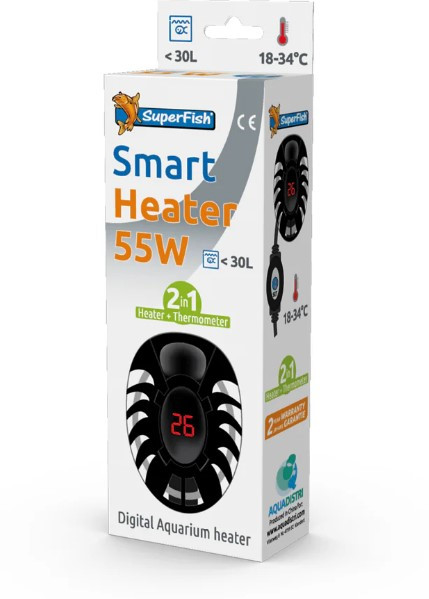 Kisállat webáruház - SuperFish | SMART HEATER | Intelligens, energiatakarékos akváriumi fűtő - 55 WATT termékek