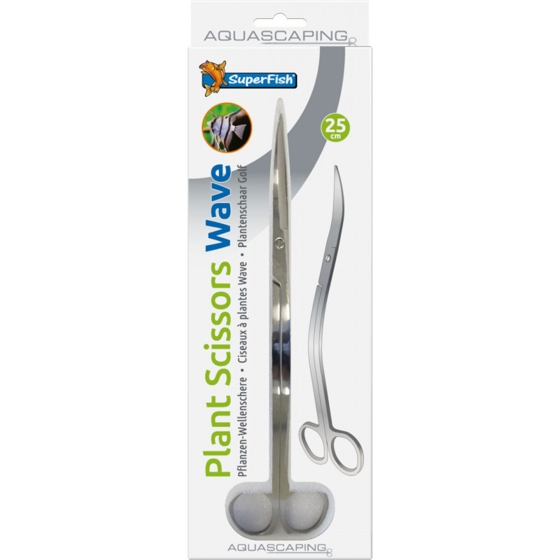 Kisállat webáruház - SuperFish | STAINLESS STEEL PLANT SCISSORS WAVE | Rozsdamentes acél, hullámos kialakítás - 25 cm termékek
