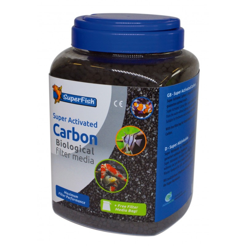 Kisállat webáruház - SuperFish | SUPER ACTIVATED CARBON | Biológiai, aktív szén szűrőanyag - 2000 ml termékek