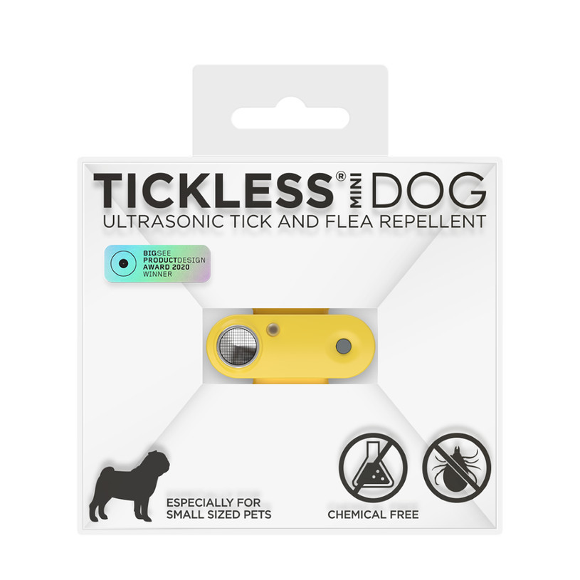 Kisállat webáruház - TICKLESS MINI DOG Sárga ultrahangos kullancsriasztó termékek