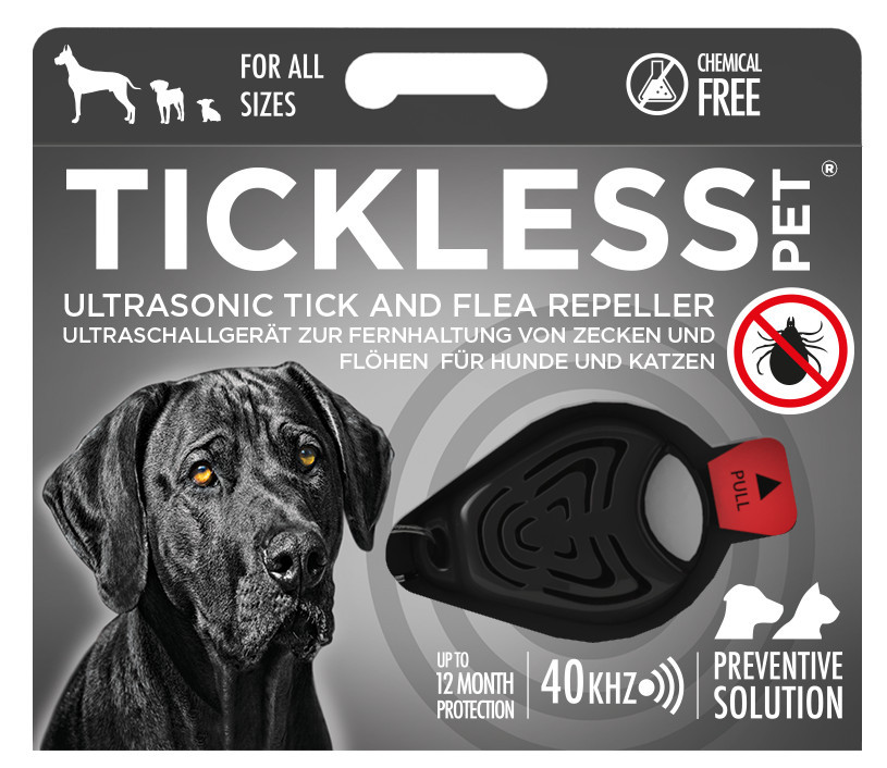 Kisállat webáruház - TICKLESS PET Fekete ultrahangos kullancsriasztó termékek