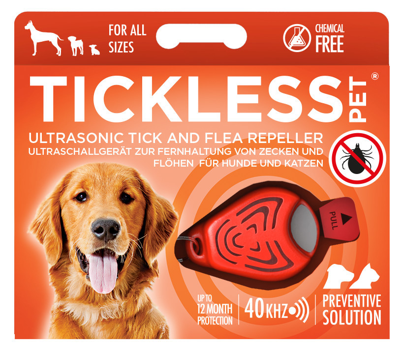 Kisállat webáruház - TICKLESS PET Narancs ultrahangos kullancsriasztó termékek