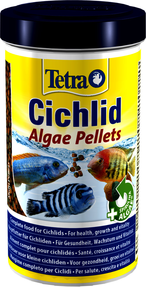 Kisállat webáruház - Tetra | Cichlid | Algae Pellets | Táplálék sügér és diszkosz halak számára - 500 ml termékek