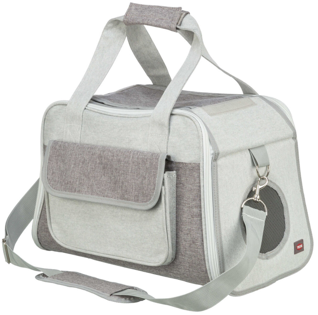 Kisállat webáruház - Trixie | Bag Libby - hordozó táska szürke színben kutyák és macskák részére - 25x27x42cm termékek