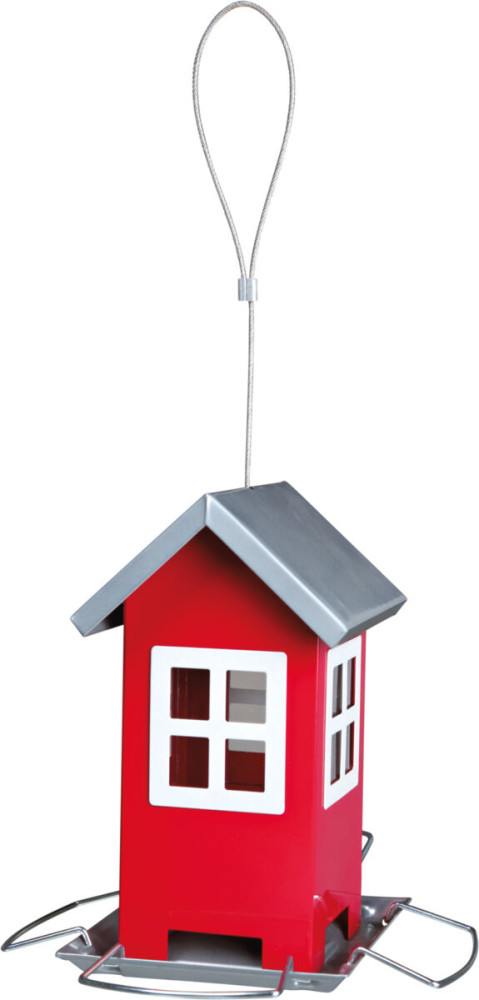 Kisállat webáruház - Trixie Bird Feeder | Vadmadár etető (ház forma,piros) - 19x20x19 cm termékek