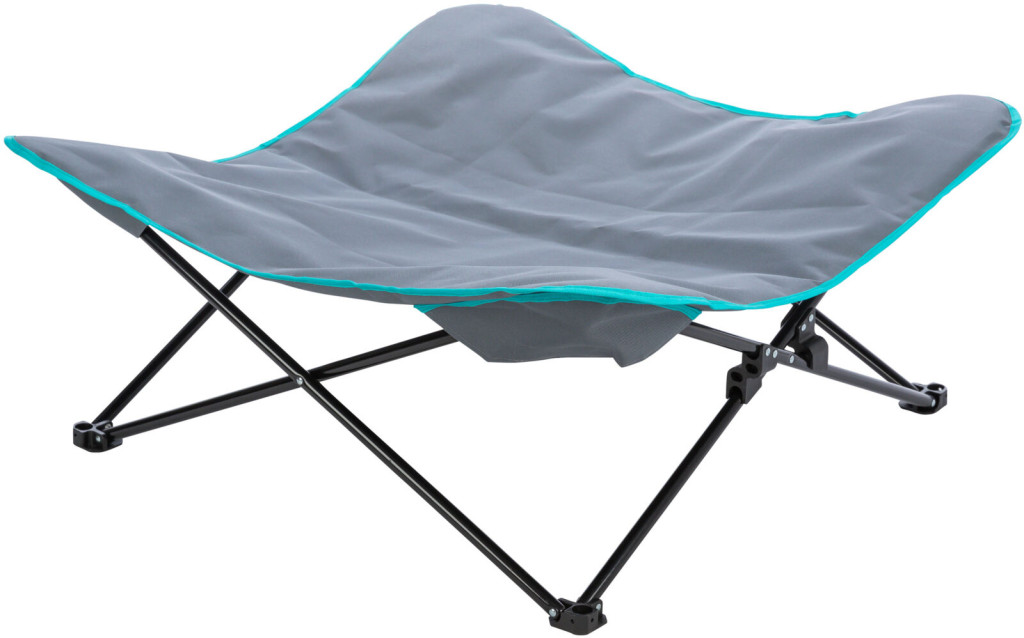 Kisállat webáruház - Trixie Camping bed for dog | Kemping ágy (szürke/petrolkék) kutyák részére, max:35 Kg - 88x32x88 cm termékek
