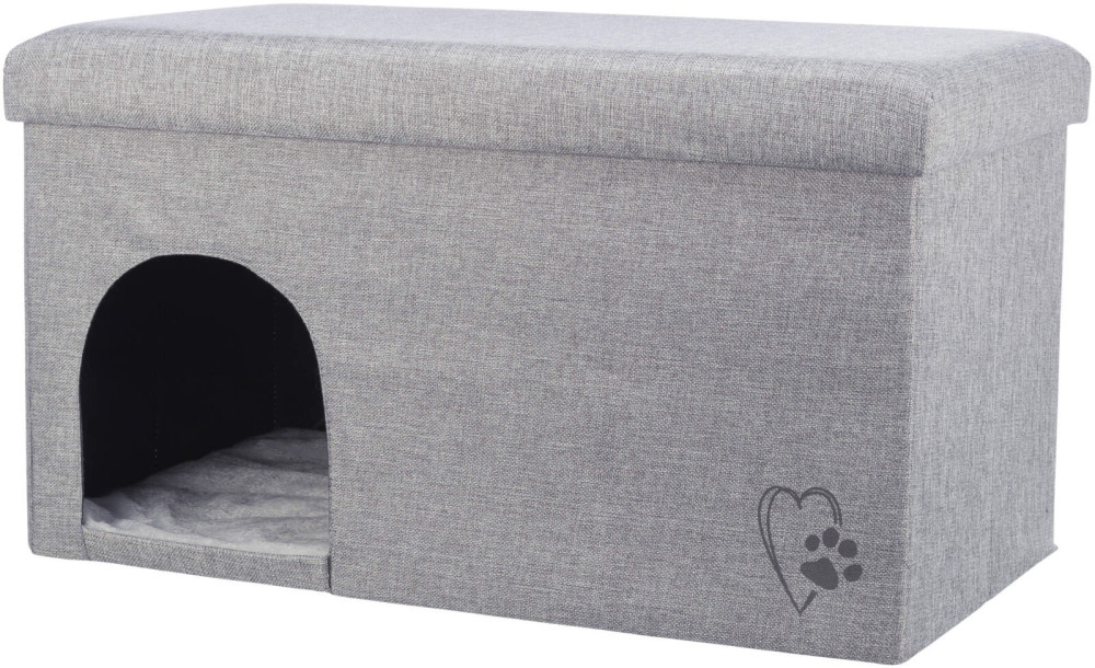 Kisállat webáruház - Trixie Kimy Cave | Bújó (világosszürke) kutyák és macskák részére - 72x40x40 cm termékek