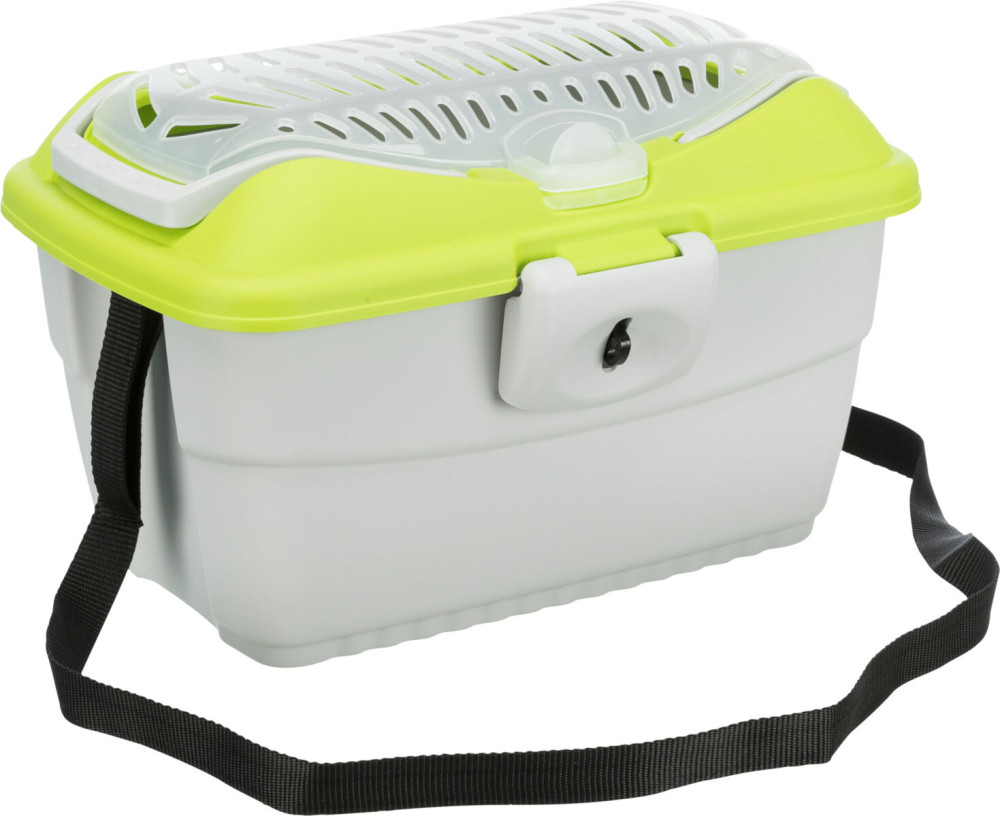 Kisállat webáruház - Trixie Mini Capri | Transport Box | Szállítóbox (zöld,világosszürke) 2 kg alatti kisállatok részére - 40x22x30 cm termékek