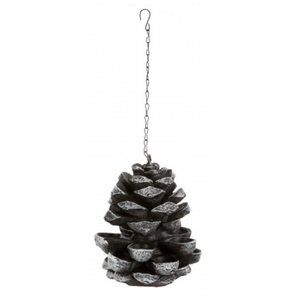 Kisállat webáruház - Trixie Pinecone food dispenser | Vadmadár etető (fehér,barna) - 19x23x19 cm termékek