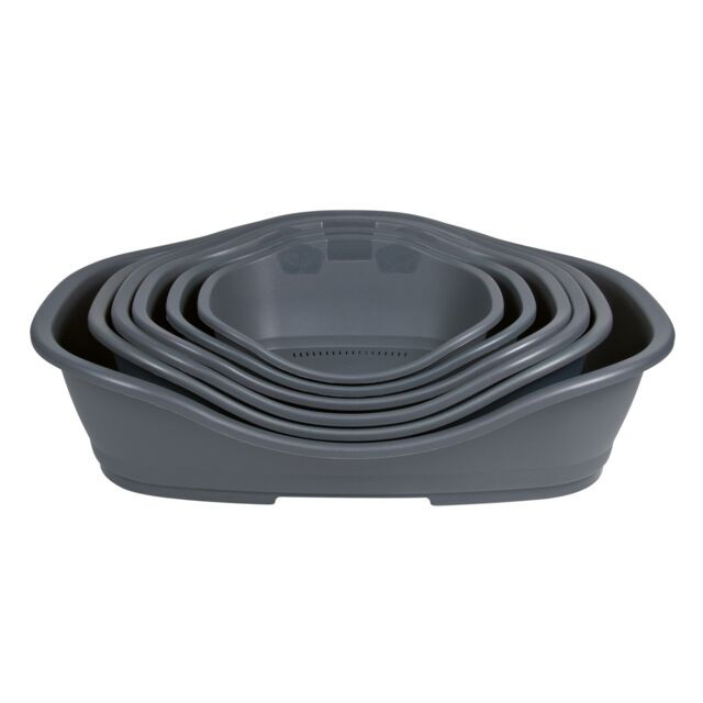 Kisállat webáruház - Trixie Plastic Bed Sleeper | Műanyag fekhely (sötét szürke) kutyák részére - 68x47 cm termékek