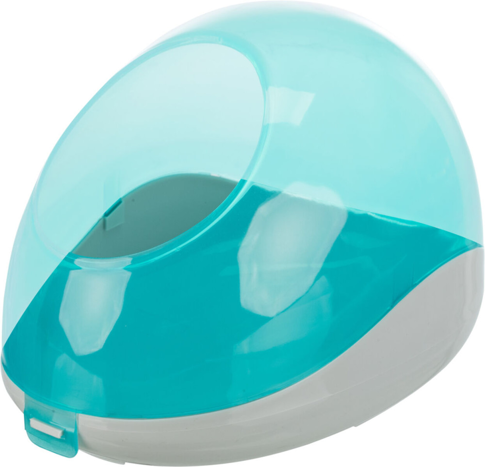 Kisállat webáruház - Trixie Sand Bath | Homokfürdető (szürke,türkíz) csincsillák, deguk részére - 27x18x16 cm termékek