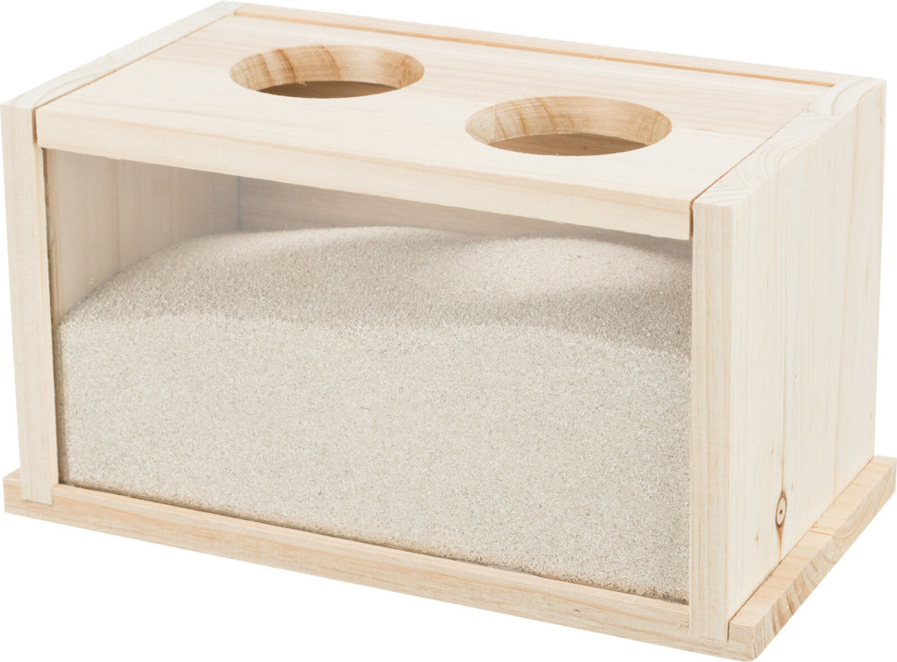Kisállat webáruház - Trixie Sand Bath | Tartódoboz fürdető homokhoz csincsillák részére - 22x12x12 cm termékek
