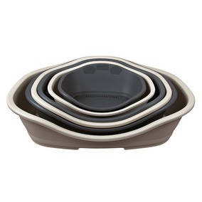 Kisállat webáruház - Trixie Sleeper Plastic Bed | Műanyag fekhely (sötétszürke) kutyák részére - 72x88 cm termékek