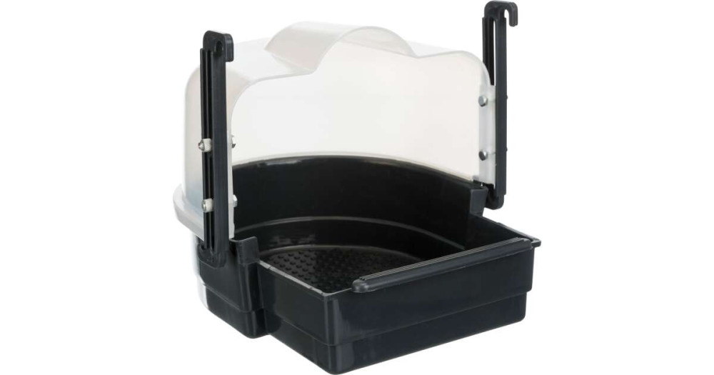 Kisállat webáruház - Trixie Spacious Bath House | Madárfürdető (fekete) díszmadarak részére - 19x21x21 cm termékek