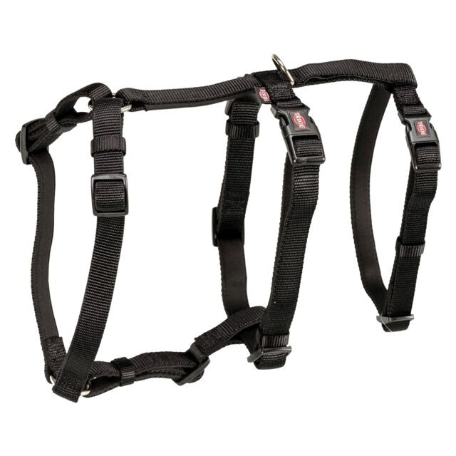 Kisállat webáruház - Trixie Stay Harness (szökés biztos) hám | Fekete (S-M) - 40-65 cm termékek