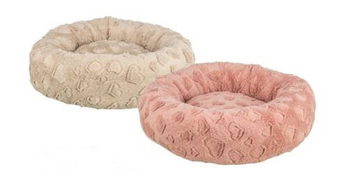 Kisállat webáruház - Trixie | Szívecskés kutya- és macskaágy – Hearts Bed, Ø 50 cm (pink-bézs) termékek