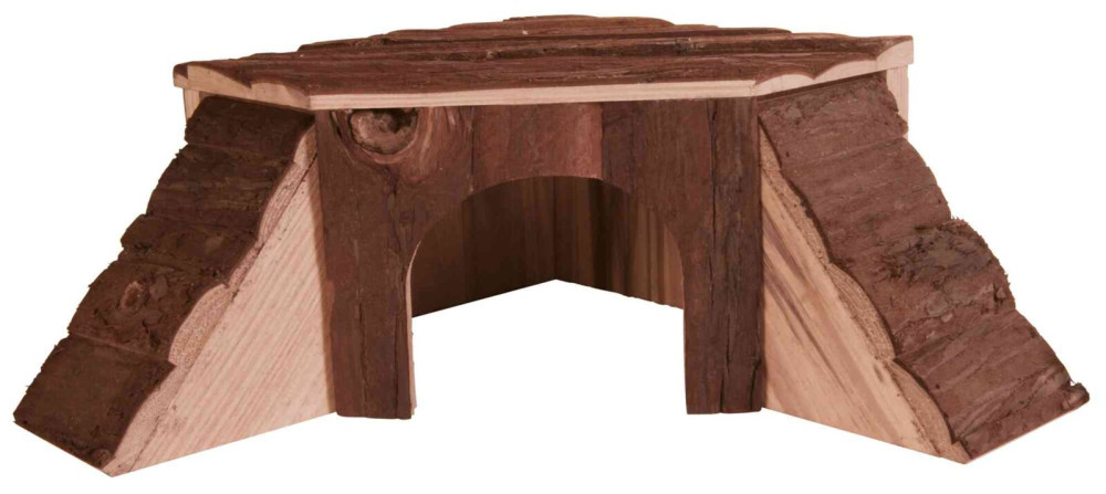 Kisállat webáruház - Trixie Thordis Corner House | Fából készült sarok odú csincsillák és tengerimalacok részére - 35x15x37 cm termékek