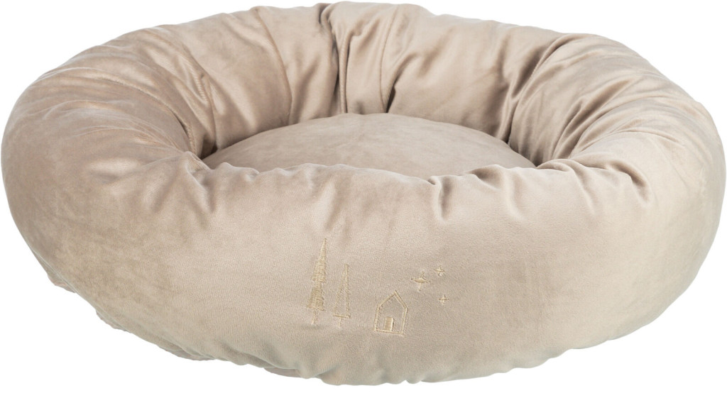 Kisállat webáruház - Trixie | Xmas Livia ágy - kör alakú fekhely bézsszínvben kutyák részére - 50cm termékek