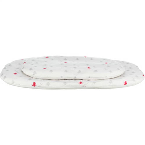 Kisállat webáruház - Trixie Xmas | Nivia ovális fekhely – 98 × 62 cm, szürke, karácsonyi fenyőfa mintával termékek