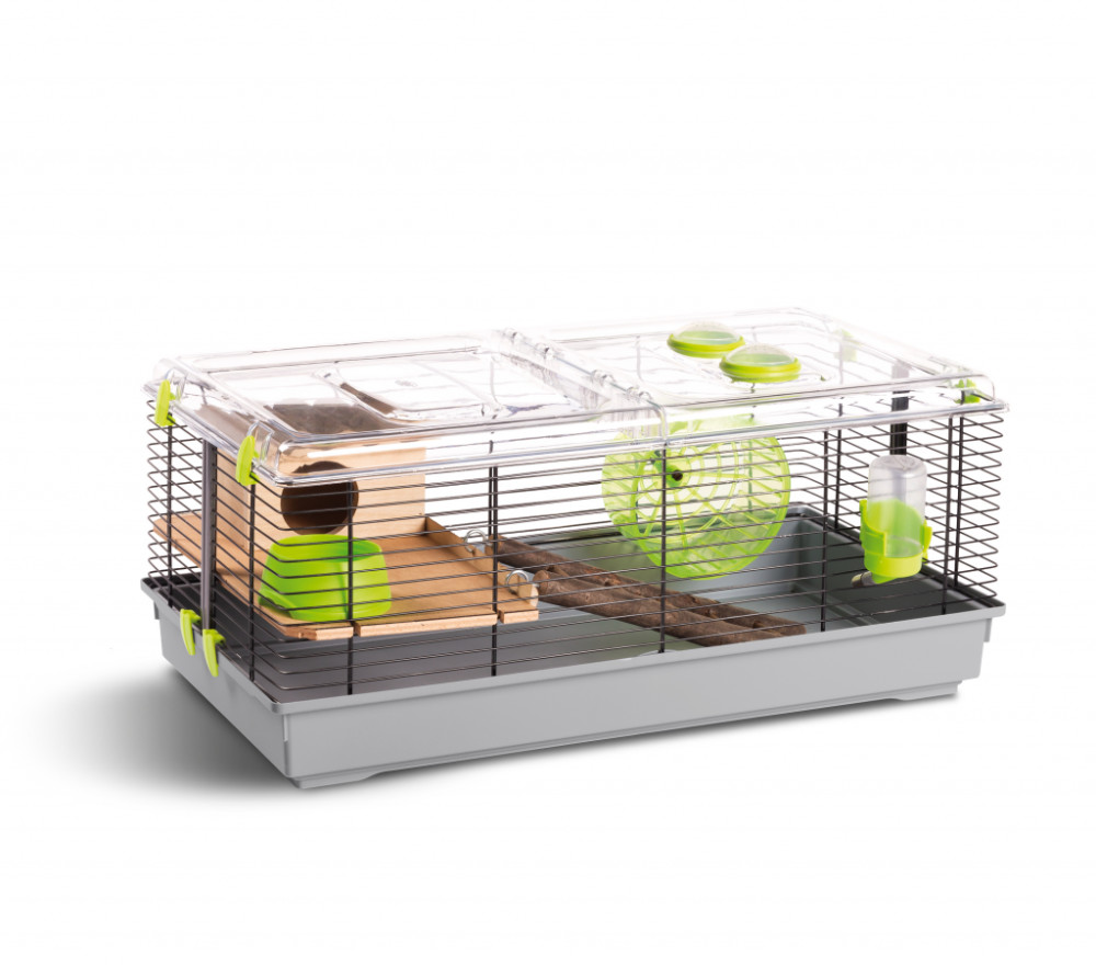 Kisállat webáruház - Trudy Natura | Rágcsáló ketrec kiegészítőkkel | Zöld - 58x32x27 cm termékek