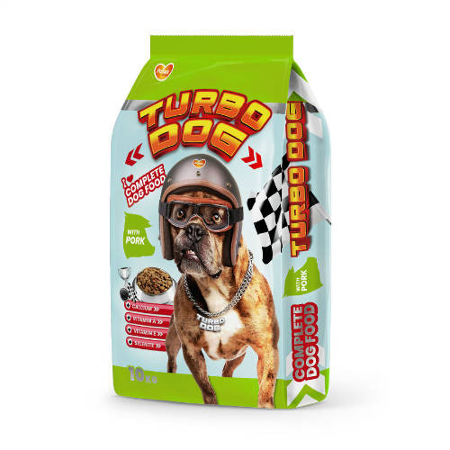 Kisállat webáruház - Turbo Dog Adult Pork (sertés) száraztáp - Felnőtt kutyák részére - 10kg termékek