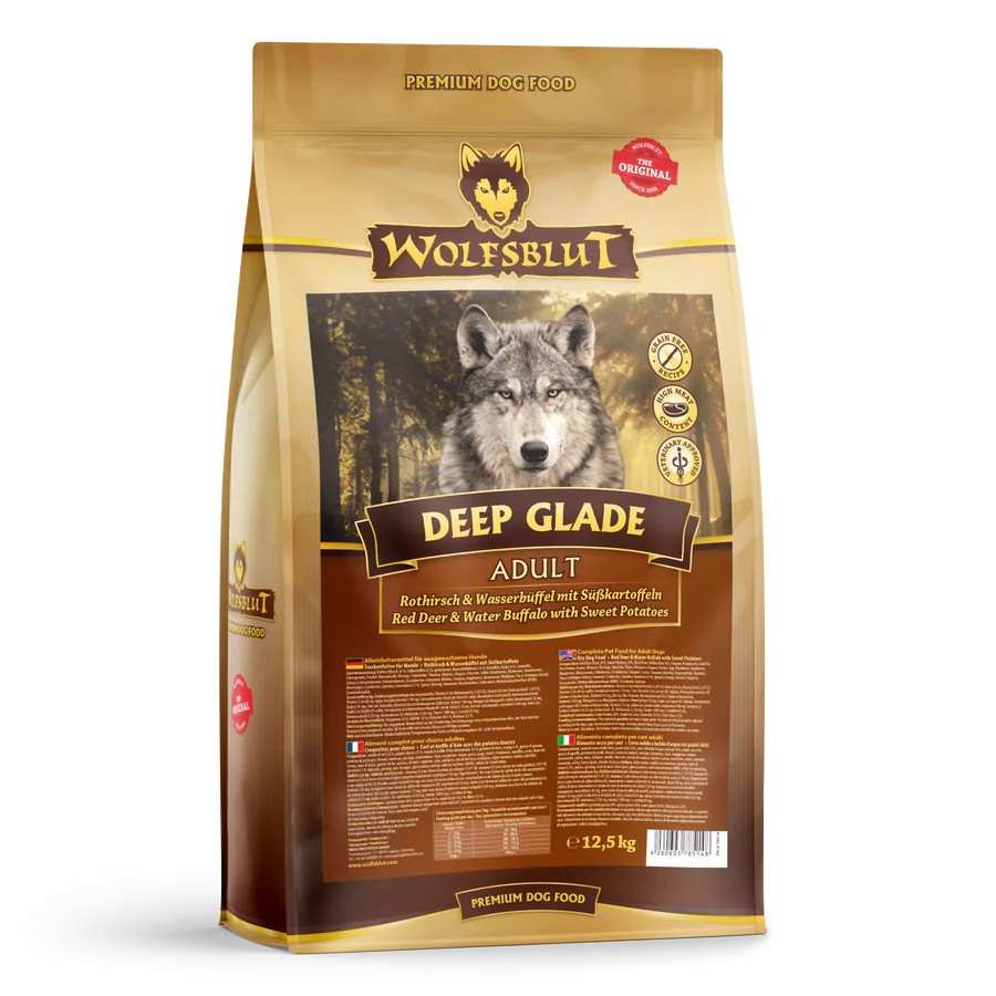 Kisállat webáruház - Wolfsblut Deep Glade Adult Gímszarvas Édesburgonyával száraz kutyatáp 12,5 kg termékek